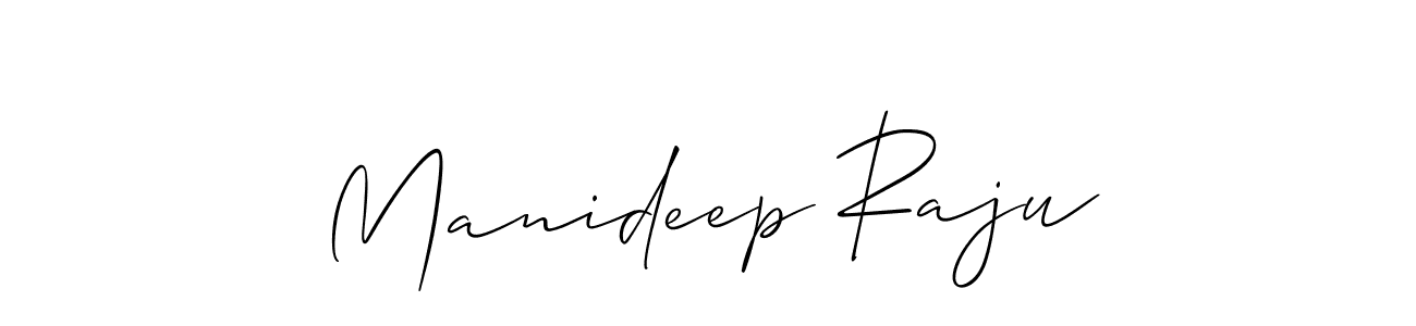 Also we have Manideep Raju name is the best signature style. Create professional handwritten signature collection using Allison_Script autograph style. Manideep Raju signature style 2 images and pictures png