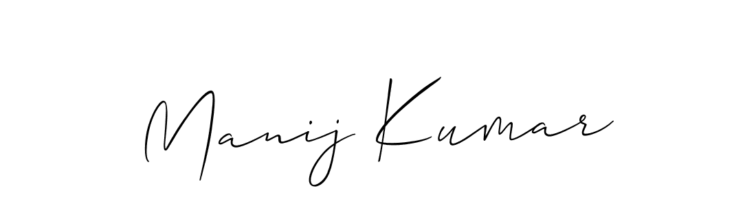 The best way (Allison_Script) to make a short signature is to pick only two or three words in your name. The name Manij Kumar include a total of six letters. For converting this name. Manij Kumar signature style 2 images and pictures png