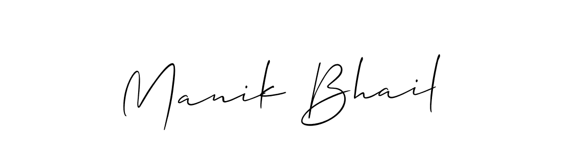 Similarly Allison_Script is the best handwritten signature design. Signature creator online .You can use it as an online autograph creator for name Manik Bhail. Manik Bhail signature style 2 images and pictures png