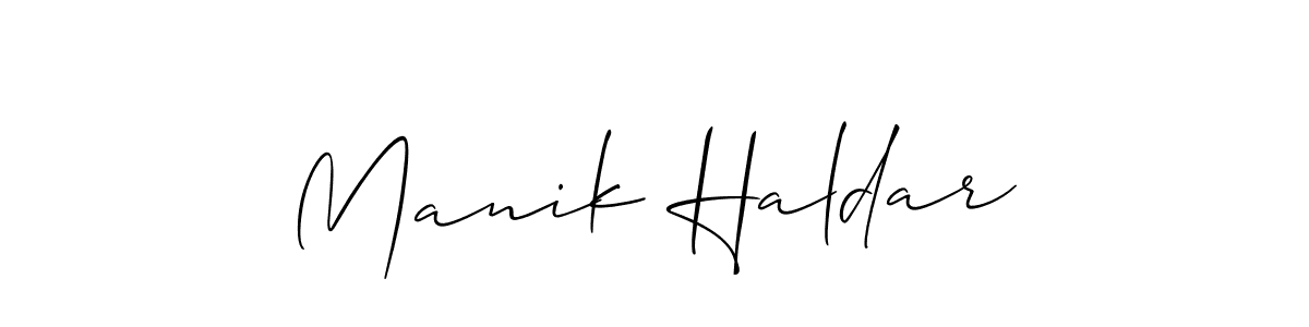 Make a beautiful signature design for name Manik Haldar. Use this online signature maker to create a handwritten signature for free. Manik Haldar signature style 2 images and pictures png