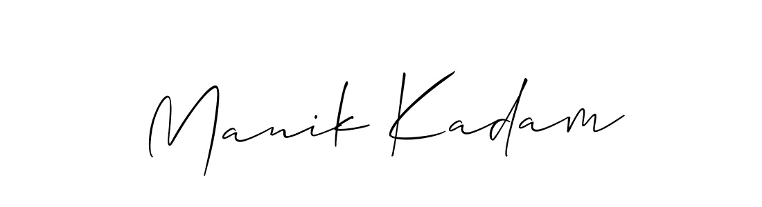 The best way (Allison_Script) to make a short signature is to pick only two or three words in your name. The name Manik Kadam include a total of six letters. For converting this name. Manik Kadam signature style 2 images and pictures png
