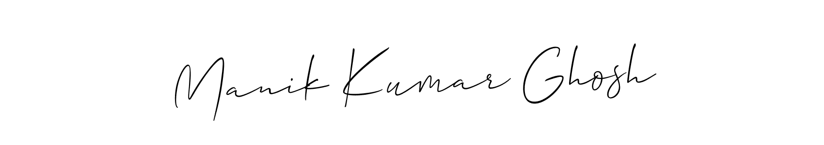 How to make Manik Kumar Ghosh signature? Allison_Script is a professional autograph style. Create handwritten signature for Manik Kumar Ghosh name. Manik Kumar Ghosh signature style 2 images and pictures png