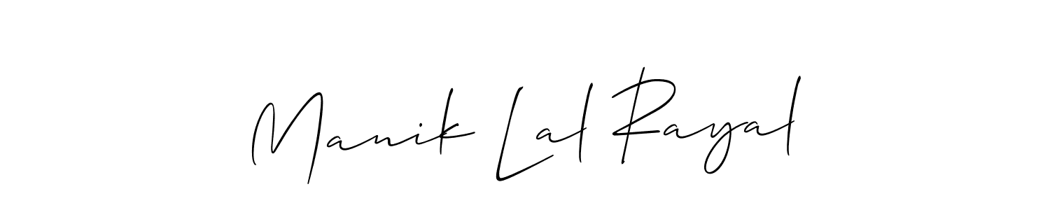 Manik Lal Rayal stylish signature style. Best Handwritten Sign (Allison_Script) for my name. Handwritten Signature Collection Ideas for my name Manik Lal Rayal. Manik Lal Rayal signature style 2 images and pictures png