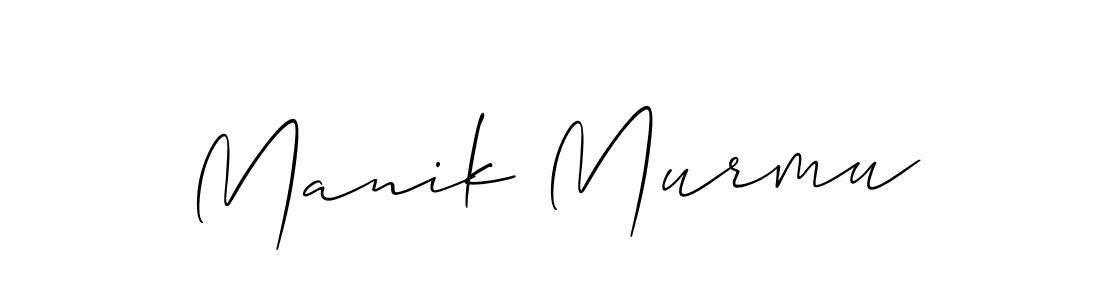 Similarly Allison_Script is the best handwritten signature design. Signature creator online .You can use it as an online autograph creator for name Manik Murmu. Manik Murmu signature style 2 images and pictures png