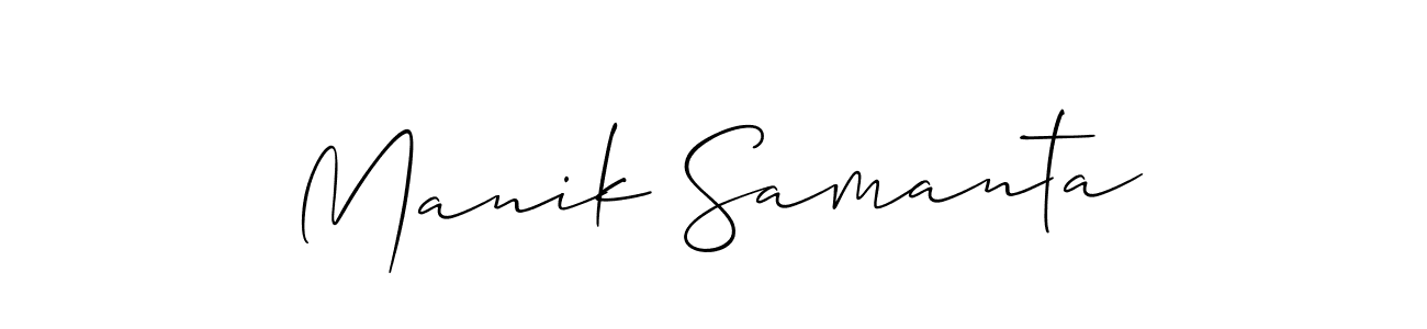 You should practise on your own different ways (Allison_Script) to write your name (Manik Samanta) in signature. don't let someone else do it for you. Manik Samanta signature style 2 images and pictures png