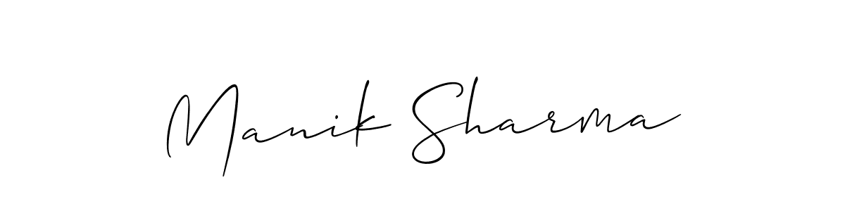 Also we have Manik Sharma name is the best signature style. Create professional handwritten signature collection using Allison_Script autograph style. Manik Sharma signature style 2 images and pictures png