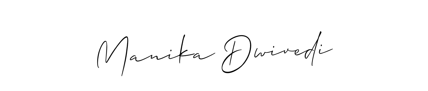 It looks lik you need a new signature style for name Manika Dwivedi. Design unique handwritten (Allison_Script) signature with our free signature maker in just a few clicks. Manika Dwivedi signature style 2 images and pictures png