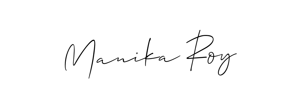 if you are searching for the best signature style for your name Manika Roy. so please give up your signature search. here we have designed multiple signature styles  using Allison_Script. Manika Roy signature style 2 images and pictures png