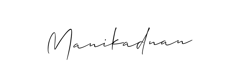 Manikadnan stylish signature style. Best Handwritten Sign (Allison_Script) for my name. Handwritten Signature Collection Ideas for my name Manikadnan. Manikadnan signature style 2 images and pictures png