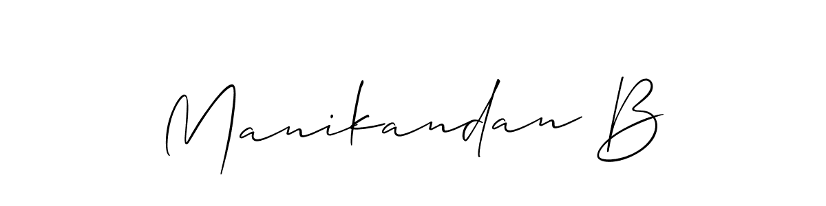 if you are searching for the best signature style for your name Manikandan B. so please give up your signature search. here we have designed multiple signature styles  using Allison_Script. Manikandan B signature style 2 images and pictures png