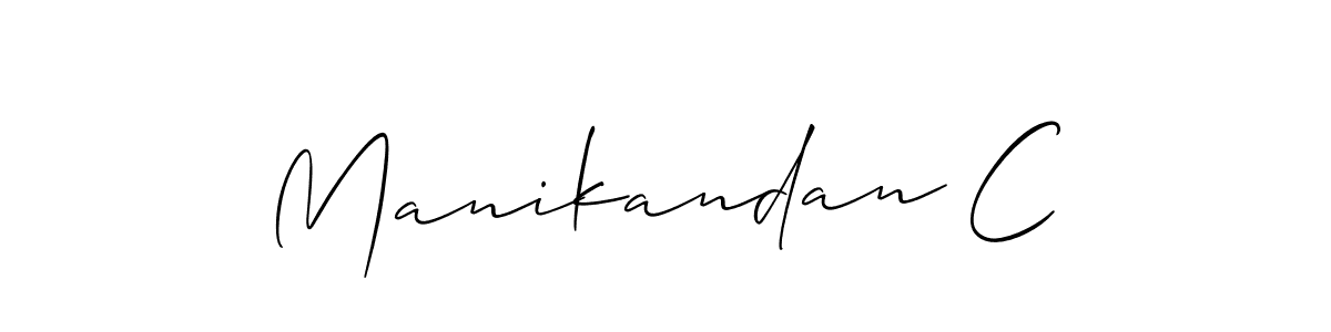 This is the best signature style for the Manikandan C name. Also you like these signature font (Allison_Script). Mix name signature. Manikandan C signature style 2 images and pictures png