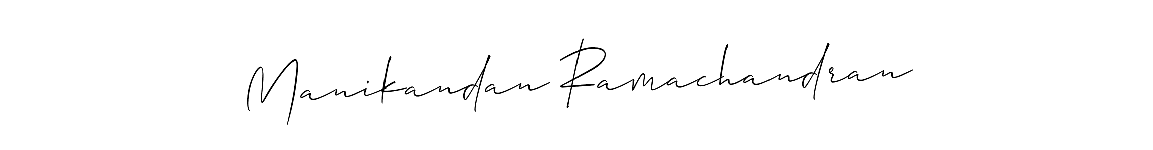 Design your own signature with our free online signature maker. With this signature software, you can create a handwritten (Allison_Script) signature for name Manikandan Ramachandran. Manikandan Ramachandran signature style 2 images and pictures png
