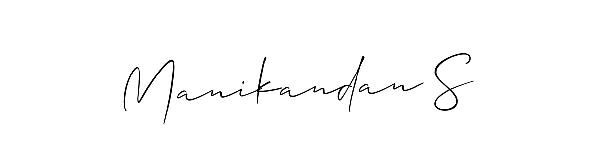 if you are searching for the best signature style for your name Manikandan S. so please give up your signature search. here we have designed multiple signature styles  using Allison_Script. Manikandan S signature style 2 images and pictures png