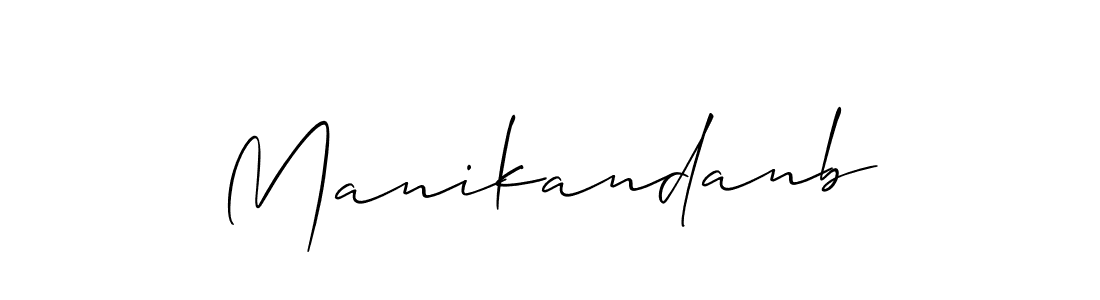 Make a beautiful signature design for name Manikandanb. With this signature (Allison_Script) style, you can create a handwritten signature for free. Manikandanb signature style 2 images and pictures png