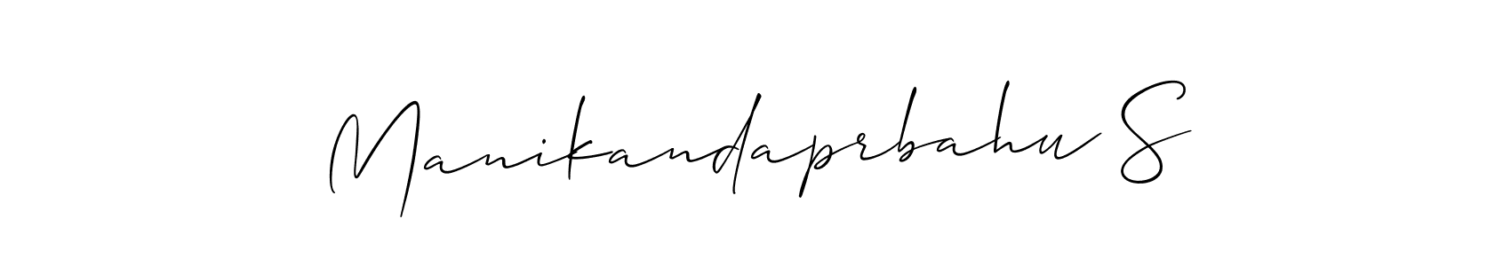How to make Manikandaprbahu S name signature. Use Allison_Script style for creating short signs online. This is the latest handwritten sign. Manikandaprbahu S signature style 2 images and pictures png