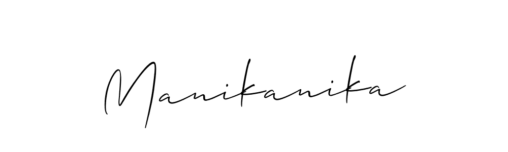 How to make Manikanika name signature. Use Allison_Script style for creating short signs online. This is the latest handwritten sign. Manikanika signature style 2 images and pictures png