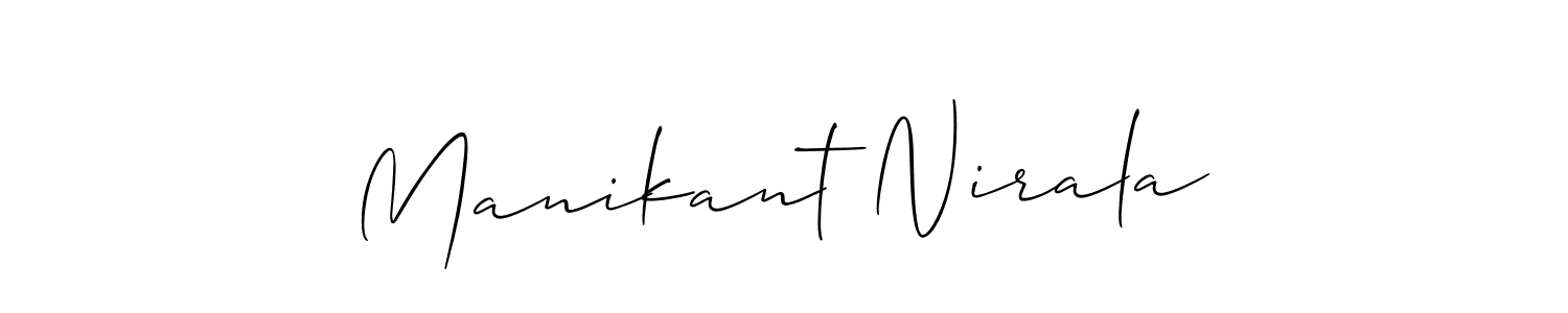 Create a beautiful signature design for name Manikant Nirala. With this signature (Allison_Script) fonts, you can make a handwritten signature for free. Manikant Nirala signature style 2 images and pictures png