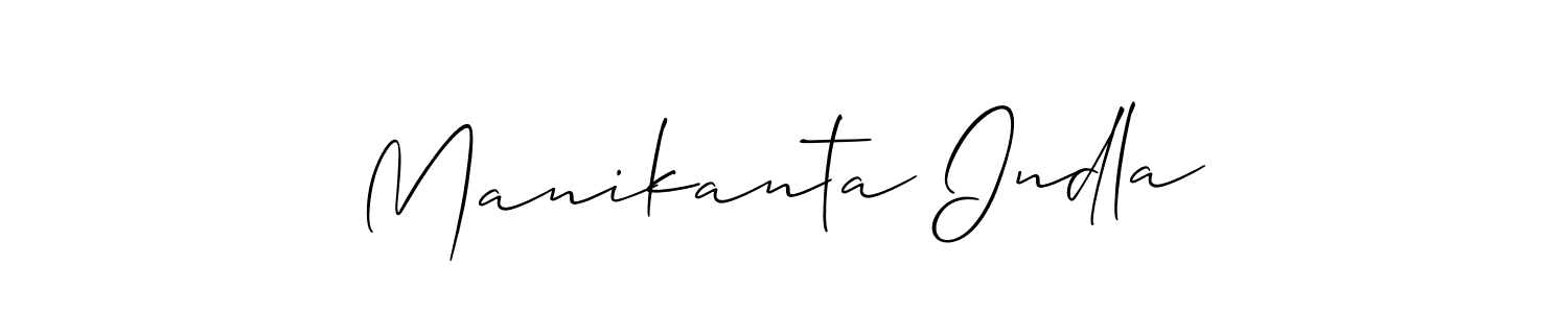 The best way (Allison_Script) to make a short signature is to pick only two or three words in your name. The name Manikanta Indla include a total of six letters. For converting this name. Manikanta Indla signature style 2 images and pictures png