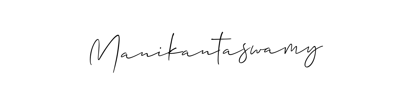 Make a beautiful signature design for name Manikantaswamy. With this signature (Allison_Script) style, you can create a handwritten signature for free. Manikantaswamy signature style 2 images and pictures png