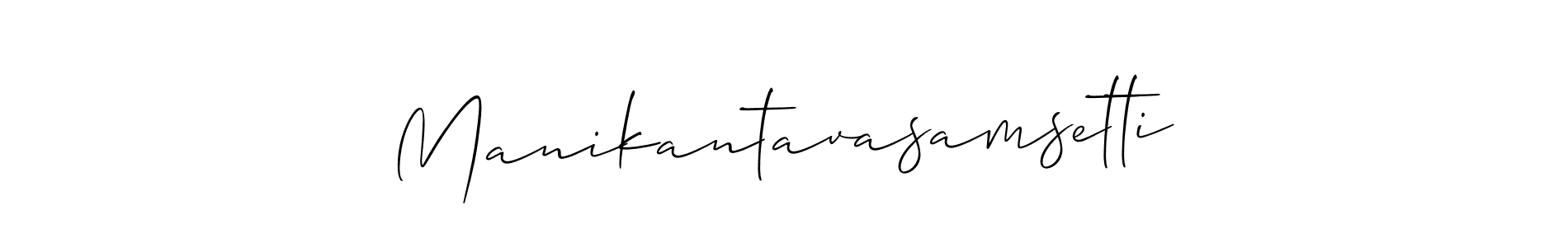 Also we have Manikantavasamsetti name is the best signature style. Create professional handwritten signature collection using Allison_Script autograph style. Manikantavasamsetti signature style 2 images and pictures png