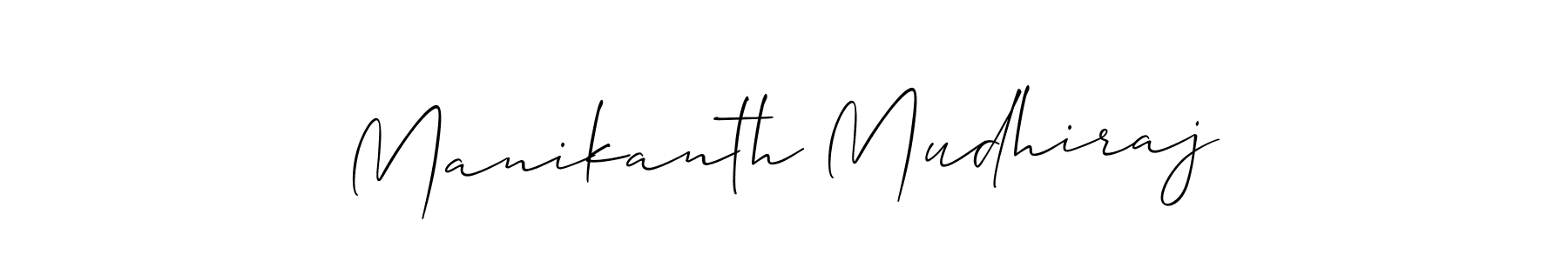 Also we have Manikanth Mudhiraj name is the best signature style. Create professional handwritten signature collection using Allison_Script autograph style. Manikanth Mudhiraj signature style 2 images and pictures png