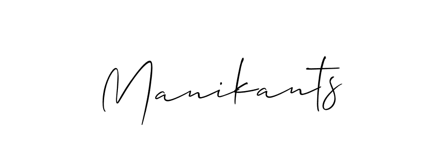 The best way (Allison_Script) to make a short signature is to pick only two or three words in your name. The name Manikants include a total of six letters. For converting this name. Manikants signature style 2 images and pictures png