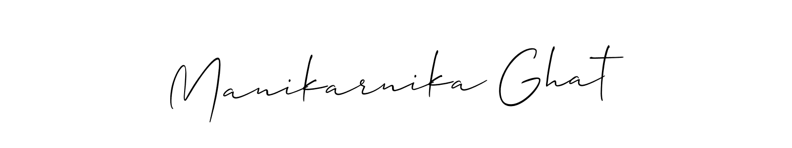 The best way (Allison_Script) to make a short signature is to pick only two or three words in your name. The name Manikarnika Ghat include a total of six letters. For converting this name. Manikarnika Ghat signature style 2 images and pictures png