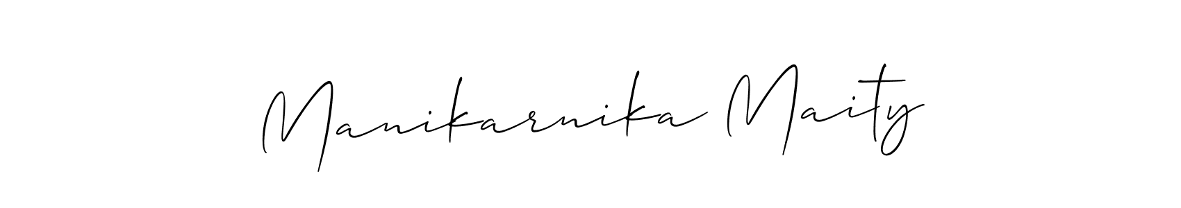 It looks lik you need a new signature style for name Manikarnika Maity. Design unique handwritten (Allison_Script) signature with our free signature maker in just a few clicks. Manikarnika Maity signature style 2 images and pictures png