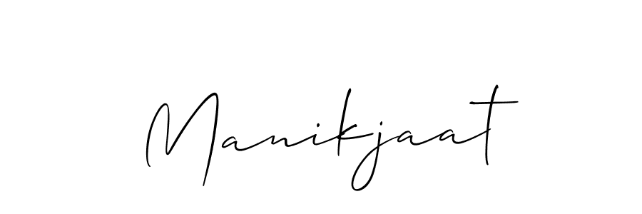 How to make Manikjaat signature? Allison_Script is a professional autograph style. Create handwritten signature for Manikjaat name. Manikjaat signature style 2 images and pictures png
