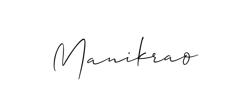 How to Draw Manikrao signature style? Allison_Script is a latest design signature styles for name Manikrao. Manikrao signature style 2 images and pictures png
