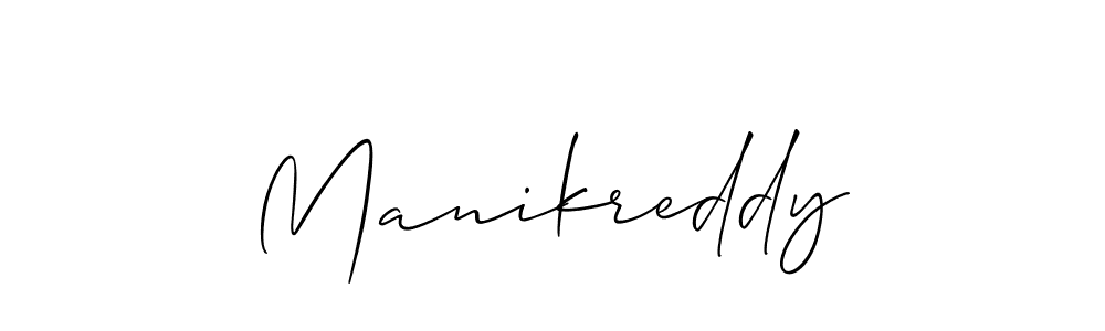 Create a beautiful signature design for name Manikreddy. With this signature (Allison_Script) fonts, you can make a handwritten signature for free. Manikreddy signature style 2 images and pictures png