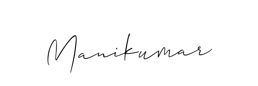 Use a signature maker to create a handwritten signature online. With this signature software, you can design (Allison_Script) your own signature for name Manikumar. Manikumar signature style 2 images and pictures png