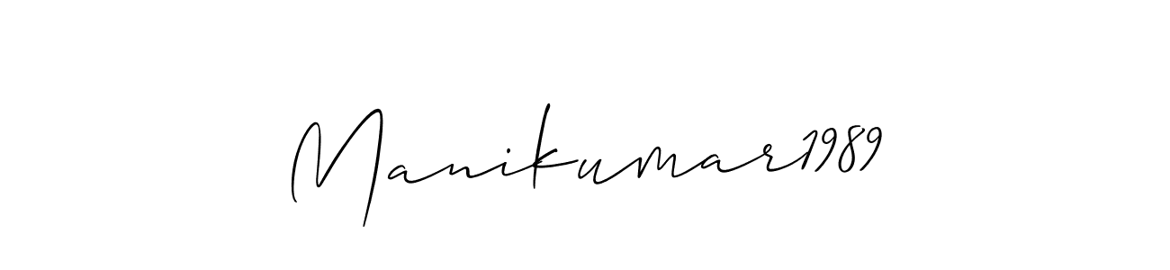 How to make Manikumar1989 name signature. Use Allison_Script style for creating short signs online. This is the latest handwritten sign. Manikumar1989 signature style 2 images and pictures png