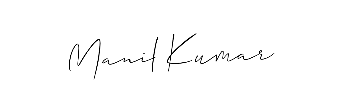 Use a signature maker to create a handwritten signature online. With this signature software, you can design (Allison_Script) your own signature for name Manil Kumar. Manil Kumar signature style 2 images and pictures png