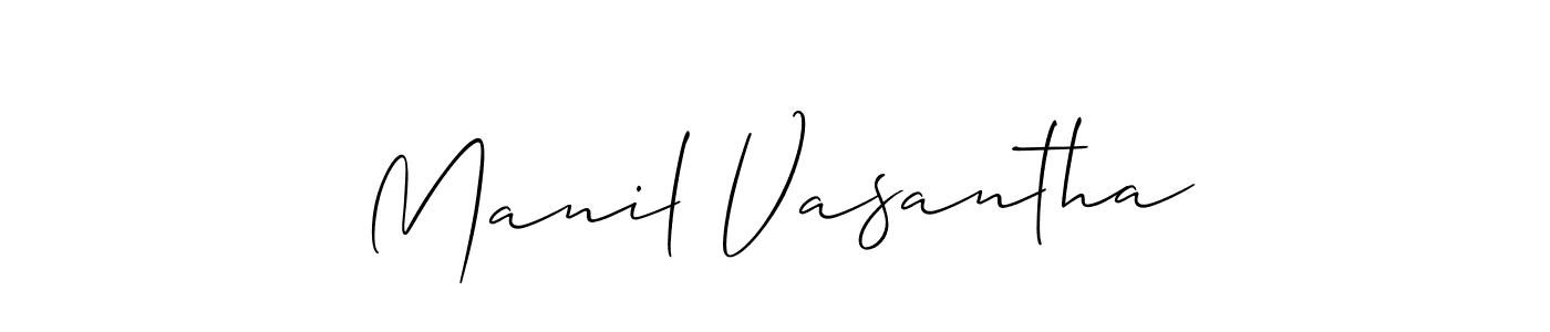 Similarly Allison_Script is the best handwritten signature design. Signature creator online .You can use it as an online autograph creator for name Manil Vasantha. Manil Vasantha signature style 2 images and pictures png