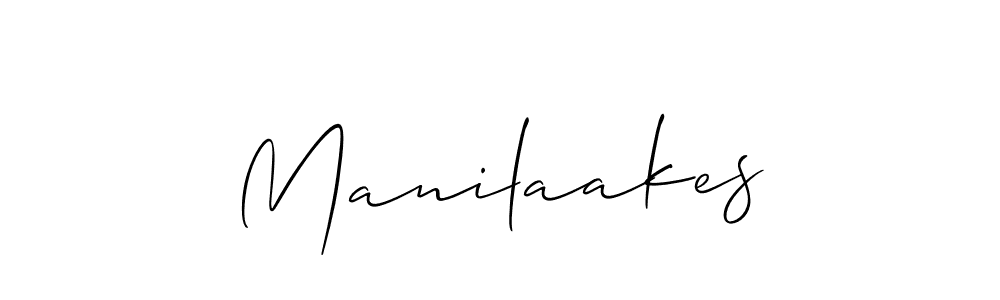 The best way (Allison_Script) to make a short signature is to pick only two or three words in your name. The name Manilaakes include a total of six letters. For converting this name. Manilaakes signature style 2 images and pictures png