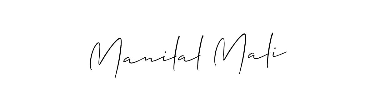 How to make Manilal Mali signature? Allison_Script is a professional autograph style. Create handwritten signature for Manilal Mali name. Manilal Mali signature style 2 images and pictures png