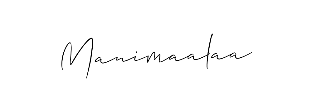 if you are searching for the best signature style for your name Manimaalaa. so please give up your signature search. here we have designed multiple signature styles  using Allison_Script. Manimaalaa signature style 2 images and pictures png