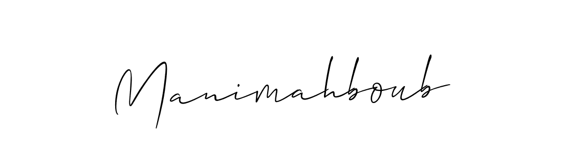 Also You can easily find your signature by using the search form. We will create Manimahboub name handwritten signature images for you free of cost using Allison_Script sign style. Manimahboub signature style 2 images and pictures png
