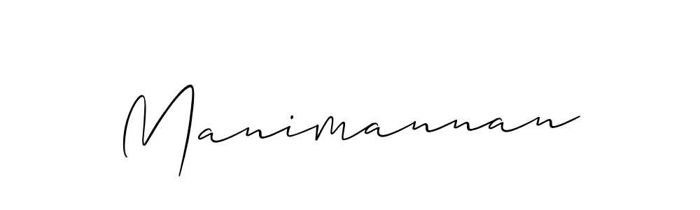 Make a beautiful signature design for name Manimannan. With this signature (Allison_Script) style, you can create a handwritten signature for free. Manimannan signature style 2 images and pictures png