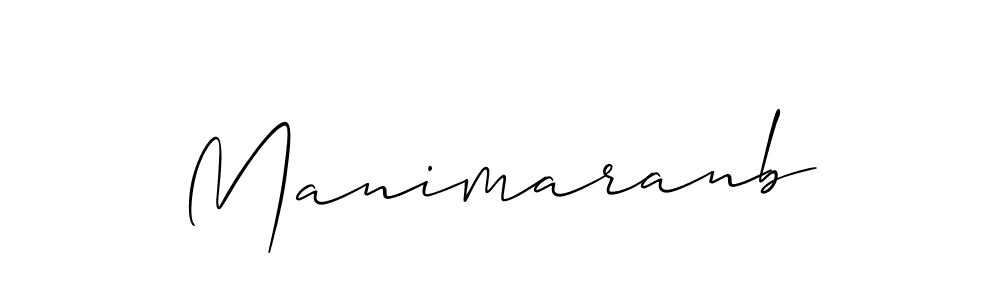 Make a beautiful signature design for name Manimaranb. With this signature (Allison_Script) style, you can create a handwritten signature for free. Manimaranb signature style 2 images and pictures png