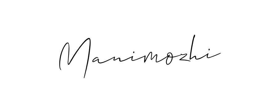 How to make Manimozhi signature? Allison_Script is a professional autograph style. Create handwritten signature for Manimozhi name. Manimozhi signature style 2 images and pictures png