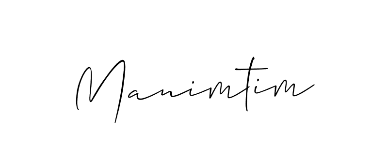 Design your own signature with our free online signature maker. With this signature software, you can create a handwritten (Allison_Script) signature for name Manimtim. Manimtim signature style 2 images and pictures png