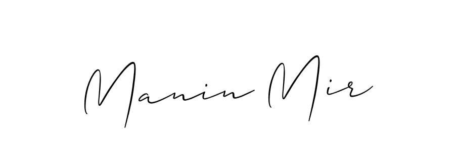 Design your own signature with our free online signature maker. With this signature software, you can create a handwritten (Allison_Script) signature for name Manin Mir. Manin Mir signature style 2 images and pictures png