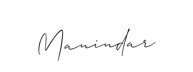 Create a beautiful signature design for name Manindar. With this signature (Allison_Script) fonts, you can make a handwritten signature for free. Manindar signature style 2 images and pictures png