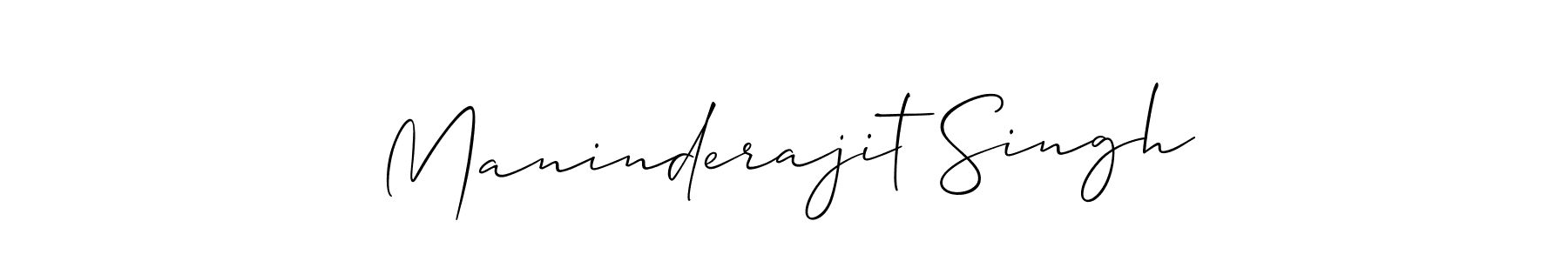 Create a beautiful signature design for name Maninderajit Singh. With this signature (Allison_Script) fonts, you can make a handwritten signature for free. Maninderajit Singh signature style 2 images and pictures png