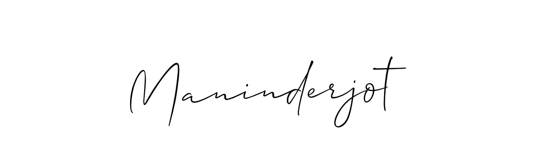 How to make Maninderjot signature? Allison_Script is a professional autograph style. Create handwritten signature for Maninderjot name. Maninderjot signature style 2 images and pictures png