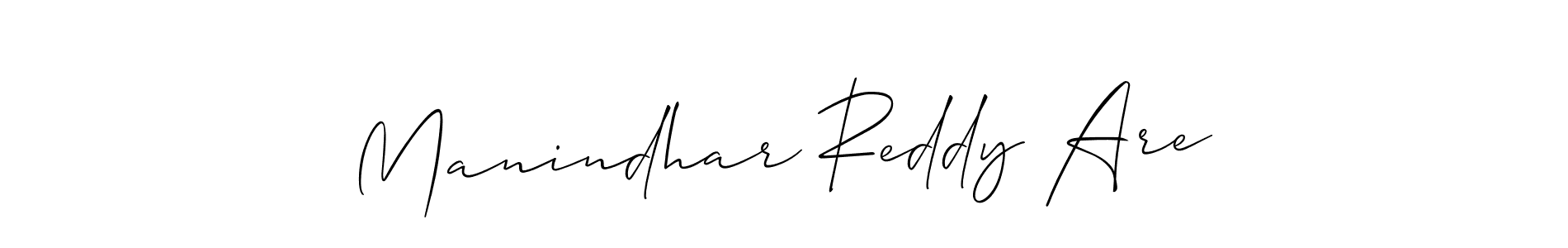 Also You can easily find your signature by using the search form. We will create Manindhar Reddy Are name handwritten signature images for you free of cost using Allison_Script sign style. Manindhar Reddy Are signature style 2 images and pictures png