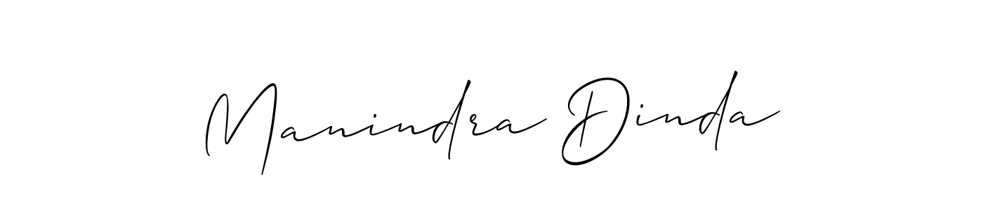 Make a beautiful signature design for name Manindra Dinda. With this signature (Allison_Script) style, you can create a handwritten signature for free. Manindra Dinda signature style 2 images and pictures png