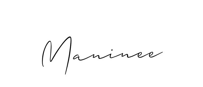 The best way (Allison_Script) to make a short signature is to pick only two or three words in your name. The name Maninee include a total of six letters. For converting this name. Maninee signature style 2 images and pictures png